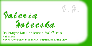 valeria holecska business card